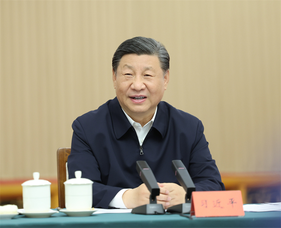 2024年5月23日下午，中共中央總書記、國家主席、中央軍委主席習(xí)近平在山東省濟南市主持召開企業(yè)和專家座談會并發(fā)表重要講話。新華社記者 鞠鵬 攝